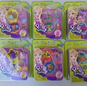 Lot of 6 Polly Pocket Micro Compacts New